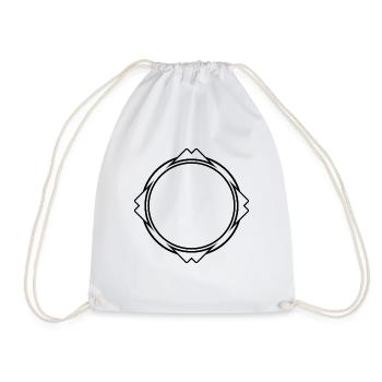 Cool frame in black with corners - Drawstring Bag - white - Front