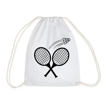 badminton 3 - Drawstring Bag - white - Front