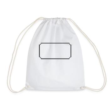 Angular frame in black basic text - Drawstring Bag - white - Front