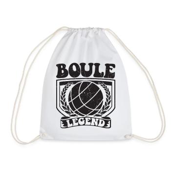 Petanque player Boule ball for Bouler Petanque Boule - Drawstring Bag - white - Front