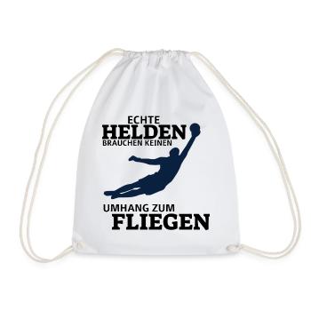 Echte Helden - Tormann - Turnbeutel - Weiß - Vorne