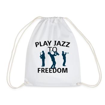 Play jazz to Freedom - Jazz T-Shirt - Turnbeutel - Weiß - Vorne