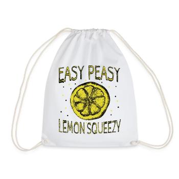 Easy Peasy Lemon Squeezy, limonade d’été au citron - Sac de sport léger - blanc - Devant