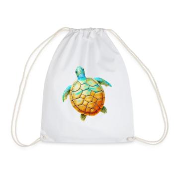 tortue - Sac de sport léger - blanc - Devant