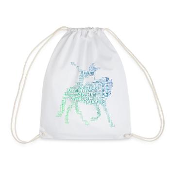 Balance Exercises Team Vaulting Athletic Disciplines - Drawstring Bag - white - Front