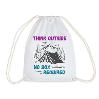 Camping, Randonnée, Forêt - Pensez à l’extérieur - Sac de sport léger - blanc - Devant