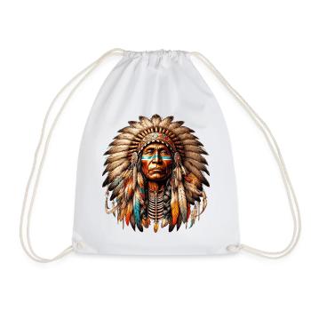 Amérindien Peau rouge d’Amérique - Sac de sport léger - blanc - Devant