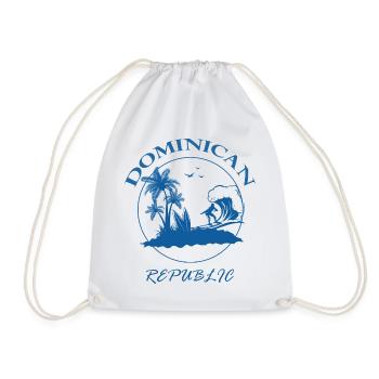 Dominican Republic Surfing  - Drawstring Bag - white - Front