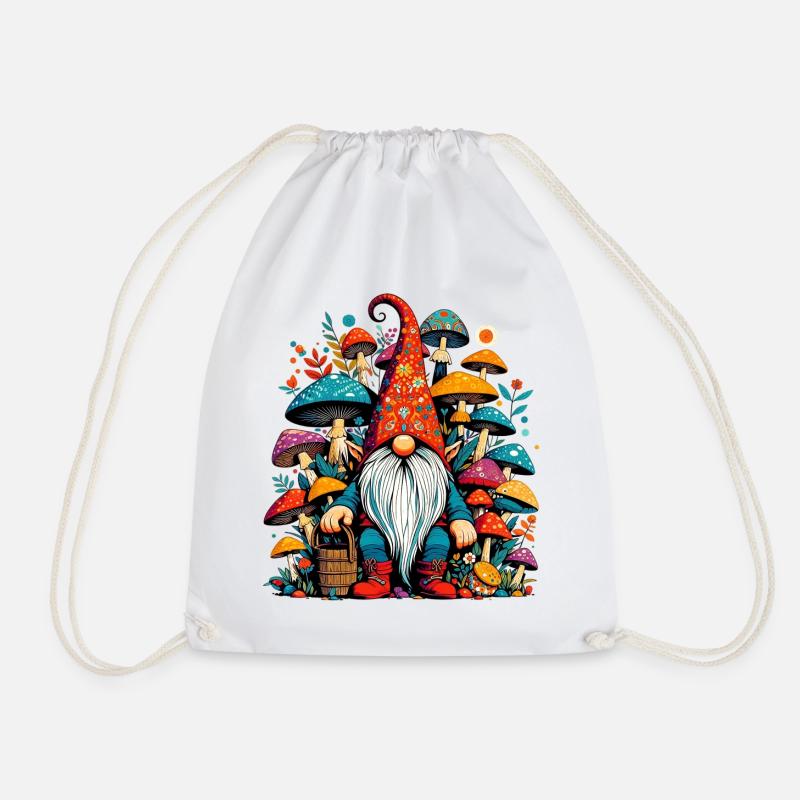 Gnome aux champignons - Sac de sport léger - blanc