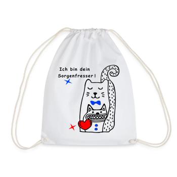 Chat mangeur d’inquiétude - Sac de sport léger - blanc - Devant