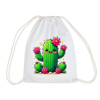 Cactus - Drawstring Bag - white - Front