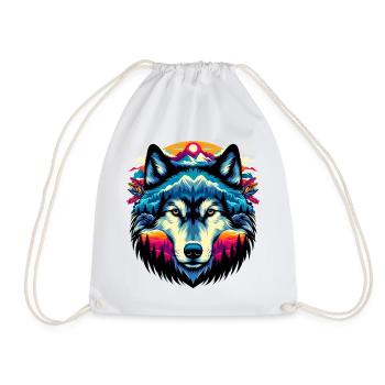 Wolf - Turnbeutel - Weiß - Vorne