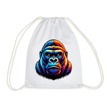 Gorilla - Turnbeutel - Weiß - Vorne