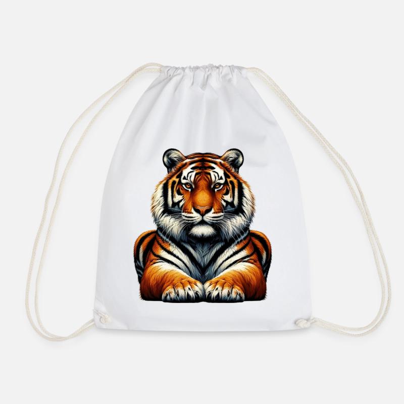 Tiger - Turnbeutel - Weiß