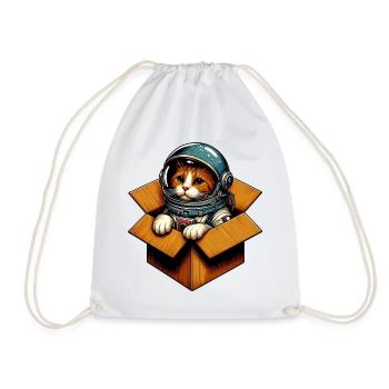 Chat astronaute - Sac de sport léger - blanc - Devant