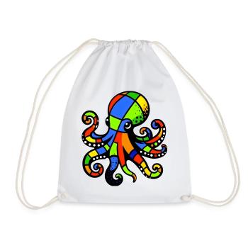 Pieuvre - Sac de sport léger - blanc - Devant