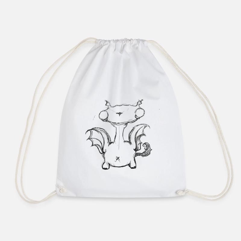 Dragon - Drawstring Bag - white