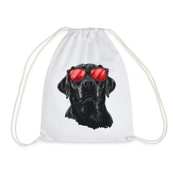 Lunettes de soleil Labrador Retriver Cool - Sac de sport léger - blanc - Devant