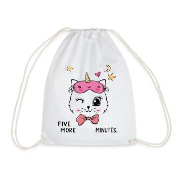 Süße Katze Sleep Shirt - Turnbeutel - Weiß - Vorne