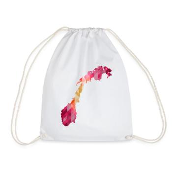 Norway - Norge - Norway - Flag - Scandinavia - Drawstring Bag - white - Front