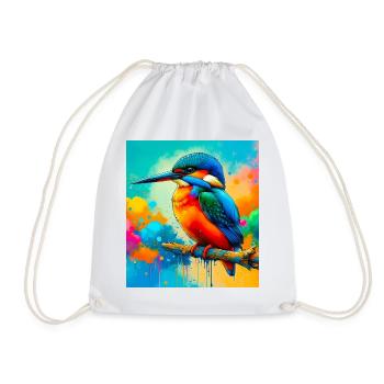 Eisvogel - Turnbeutel - Weiß - Vorne
