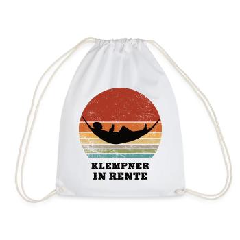 Pension Plumber Pensioner Pension Retirement - Drawstring Bag - white - Front