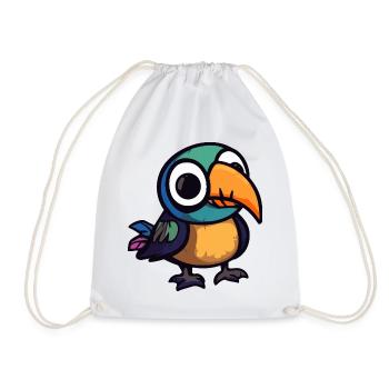 Tukan Vogel Halloween Zombie - Turnbeutel - Weiß - Vorne