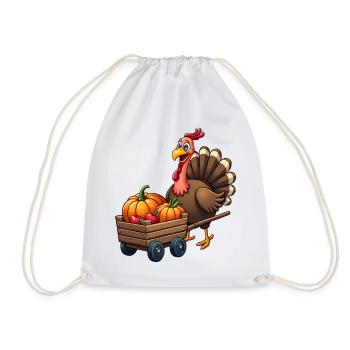 Thanksgiving Drôle Dinde de Thanksgiving - Sac de sport léger - blanc - Devant