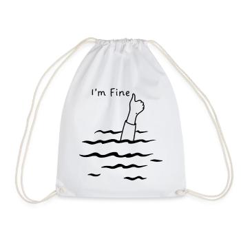 I’m fine humour  - Sac de sport léger - blanc - Devant