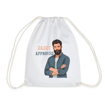 Daddy Approved Bart Mann Design - Turnbeutel - Weiß - Vorne