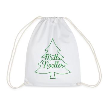 Mutlu Noeller Tannenbaum Weihnachtsdesign - Turnbeutel - Weiß - Vorne