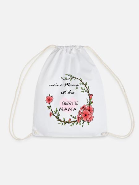 Beste Mama Herz - Turnbeutel - Weiß