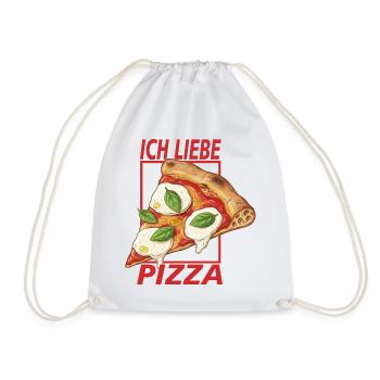 Ich liebe Pizza - Turnbeutel - Weiß - Vorne