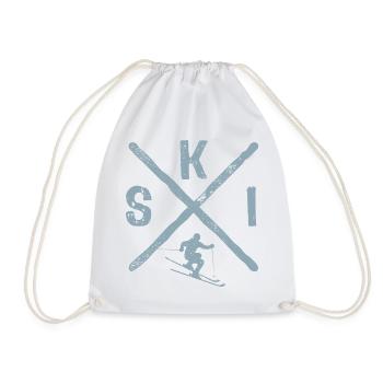 Ski, Après Ski, Winter sports, Ski packages - Drawstring Bag - white - Front