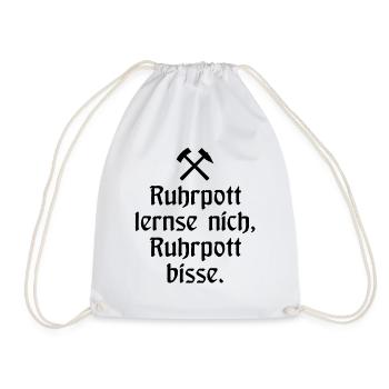 Ruhrpott lernse nich, Ruhrpott bisse. - Zollverein - Sac de sport léger - blanc - Devant