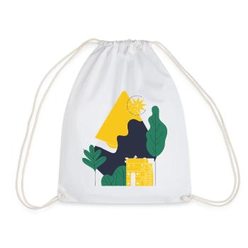 Abstract Desert Landscape - Drawstring Bag - white - Front