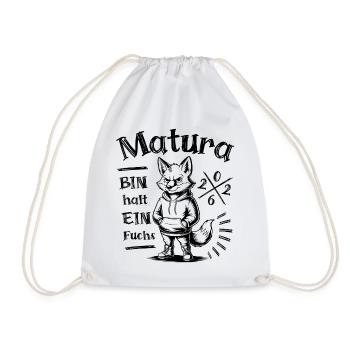 Matura 2026 - Bin halt ein Fuchs - Turnbeutel - Weiß - Vorne