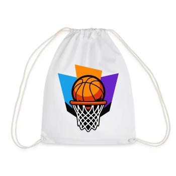 Conception graphique du dunk de panier de basket-ball - Sac de sport léger - blanc - Devant
