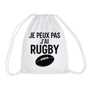 Je peux pas j'ai rugby - Sac de sport léger - blanc - Devant