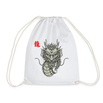 Drache Asiatisch - Turnbeutel - Weiß - Vorne