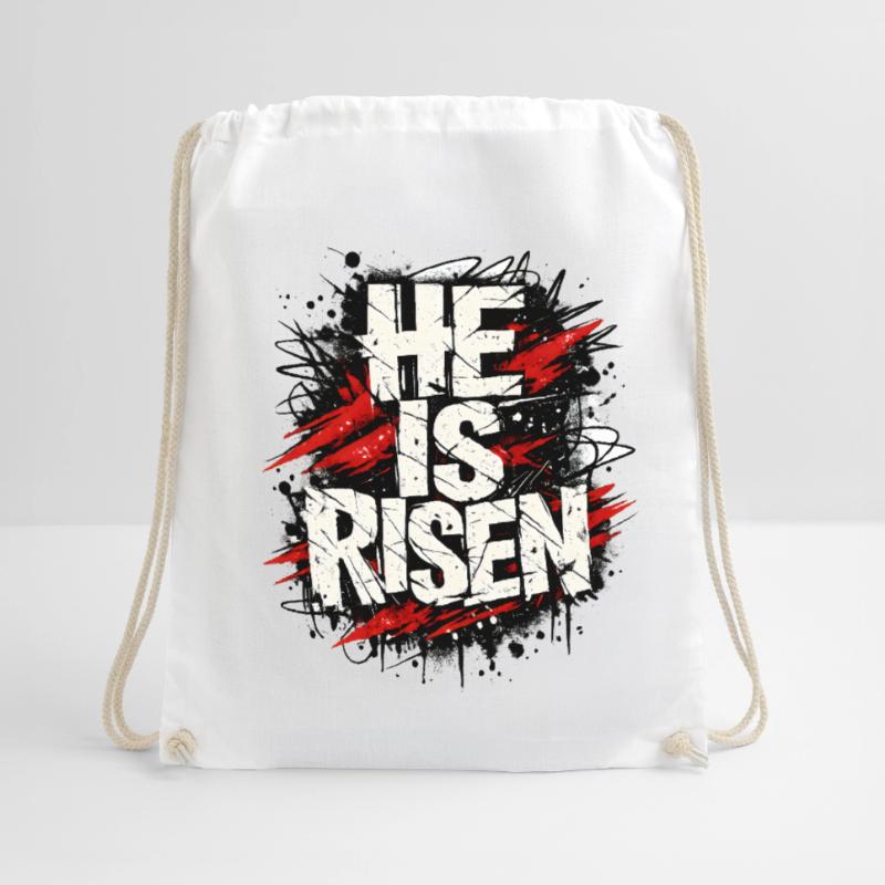 He is Risen Jesus Easter Drawstring Bag