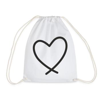 Herz Liebe Symbol Geschenk Geburtstag Freundschaft - Turnbeutel - Weiß - Vorne