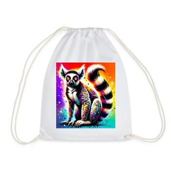 Lemur - Turnbeutel - Weiß - Vorne