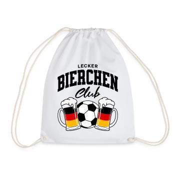 Lecker Bierchen Club Fußball Deutschland - Turnbeutel - Weiß - Vorne