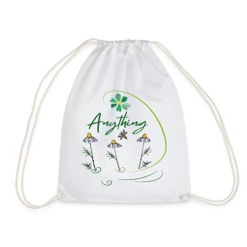 Anything - Drawstring Bag - white - Front