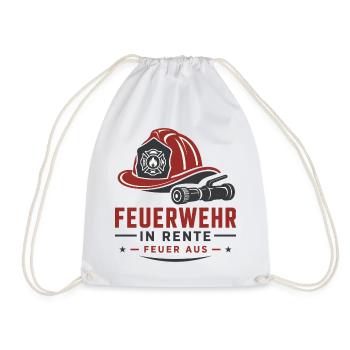 Feuerwehr in Rente Feuer aus – Ruhestand Design - Turnbeutel - Weiß - Vorne