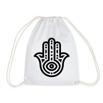 main de Fatma Hamsa - Sac de sport léger - blanc - Devant