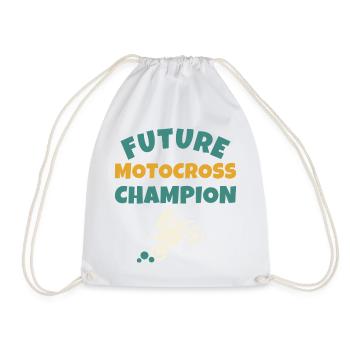 Future Motocross Champion Kids - Drawstring Bag - white - Front