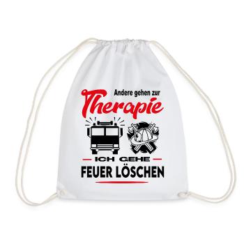 Feuerwehrmann Feuerwehrfrau Feuer löschen Beruf - Turnbeutel - Weiß - Vorne