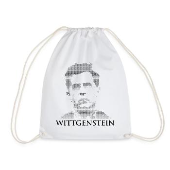 Ludwig Wittgenstein ASCII-Porträt - Turnbeutel - Weiß - Vorne